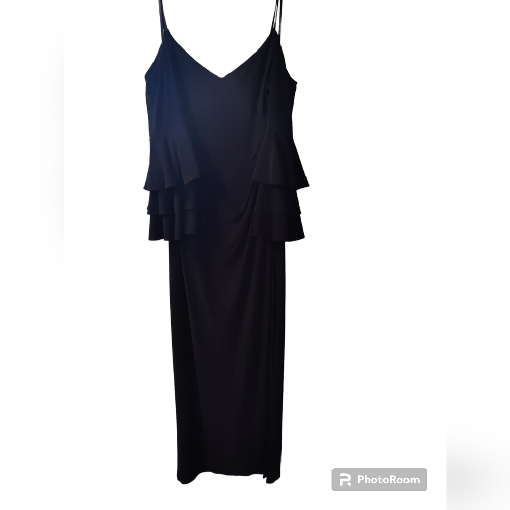 Ralph Lauren Black Ruffle Dress Size 14